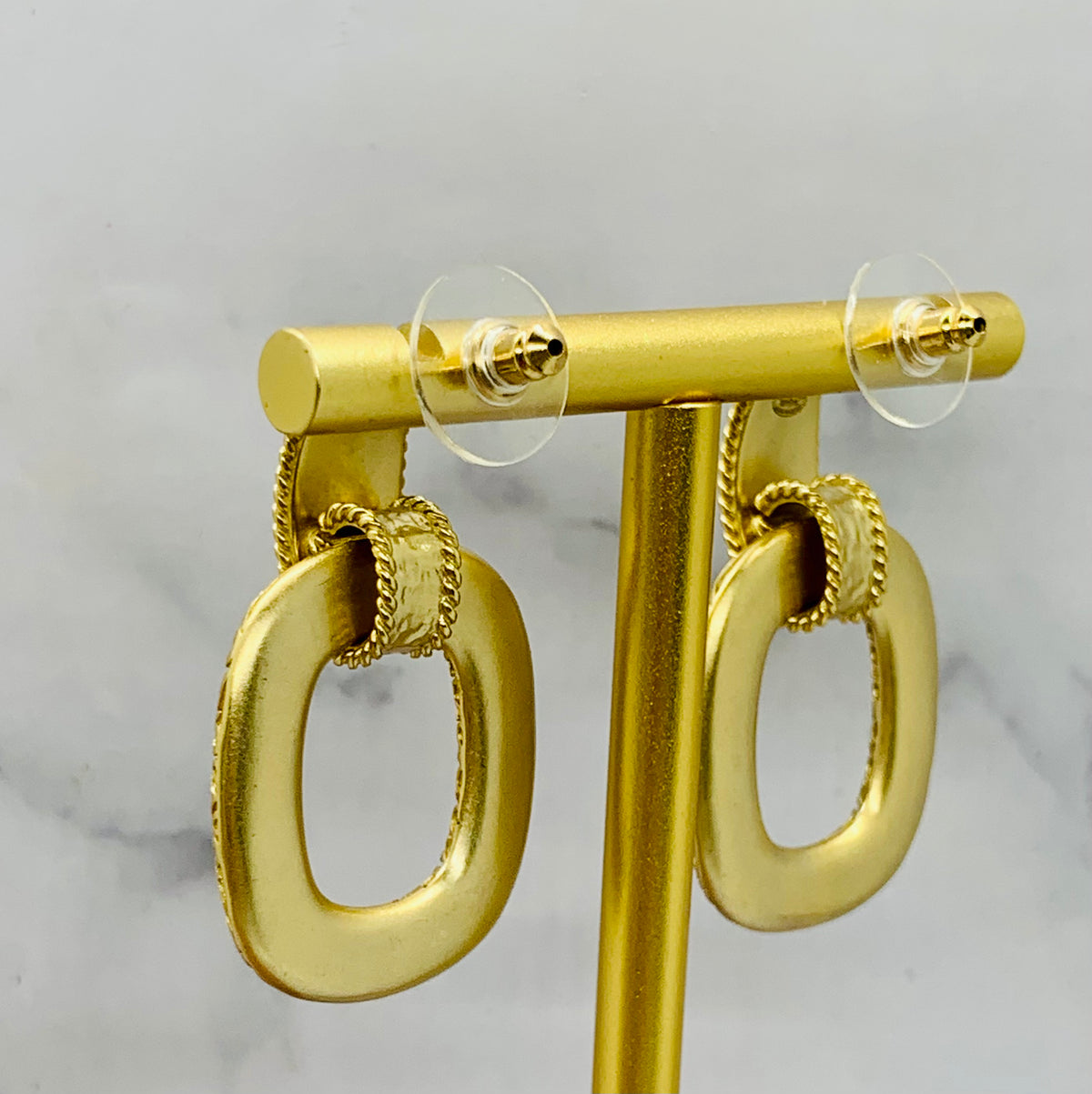 CHANEL CC Vintage Door Knocker Earrings - USED