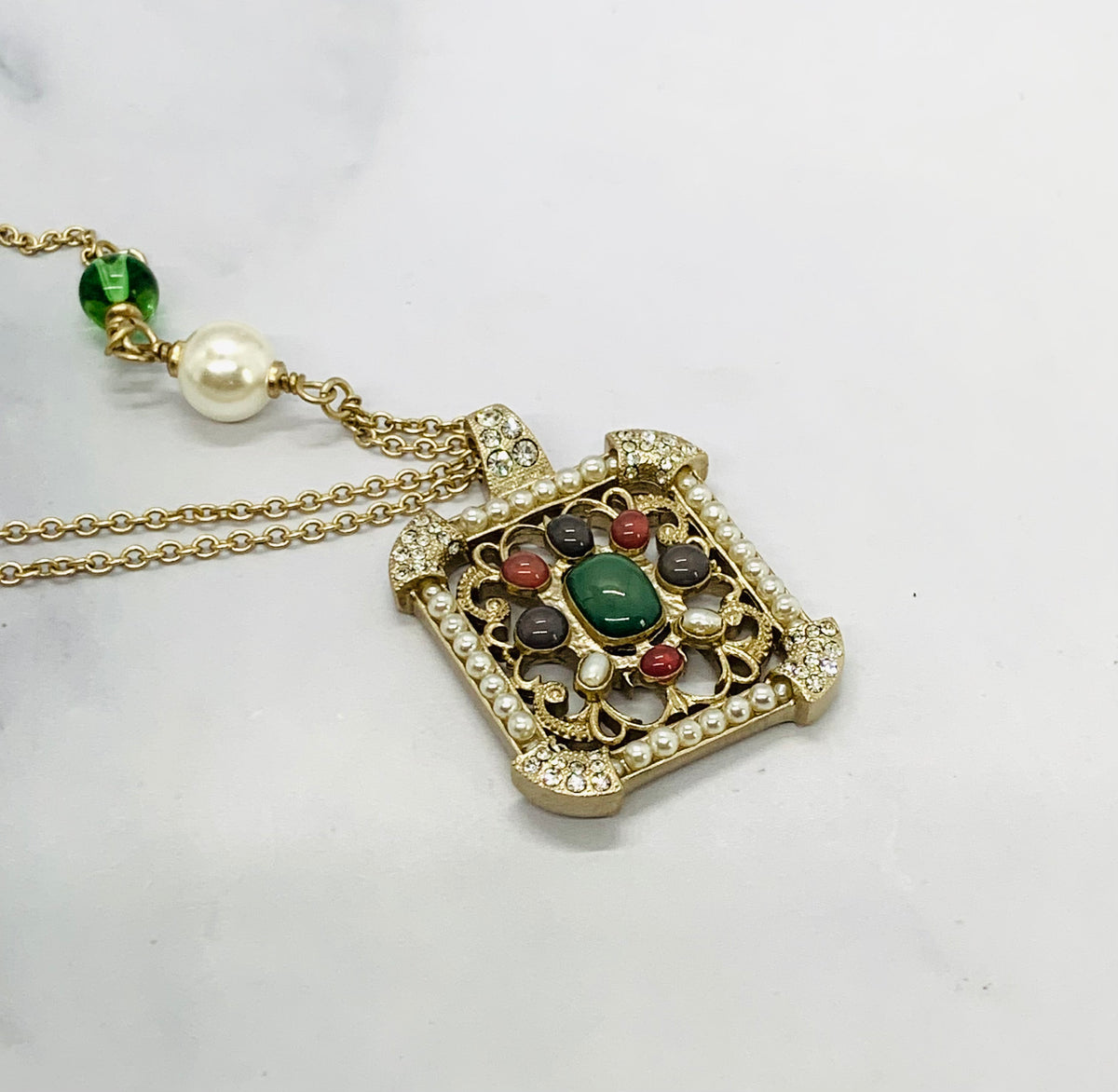CHANEL CC Pendant Necklace - USED