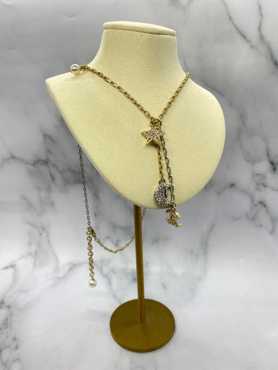 CHANEL CC Sun & Moon Charm Necklace - Pre owned