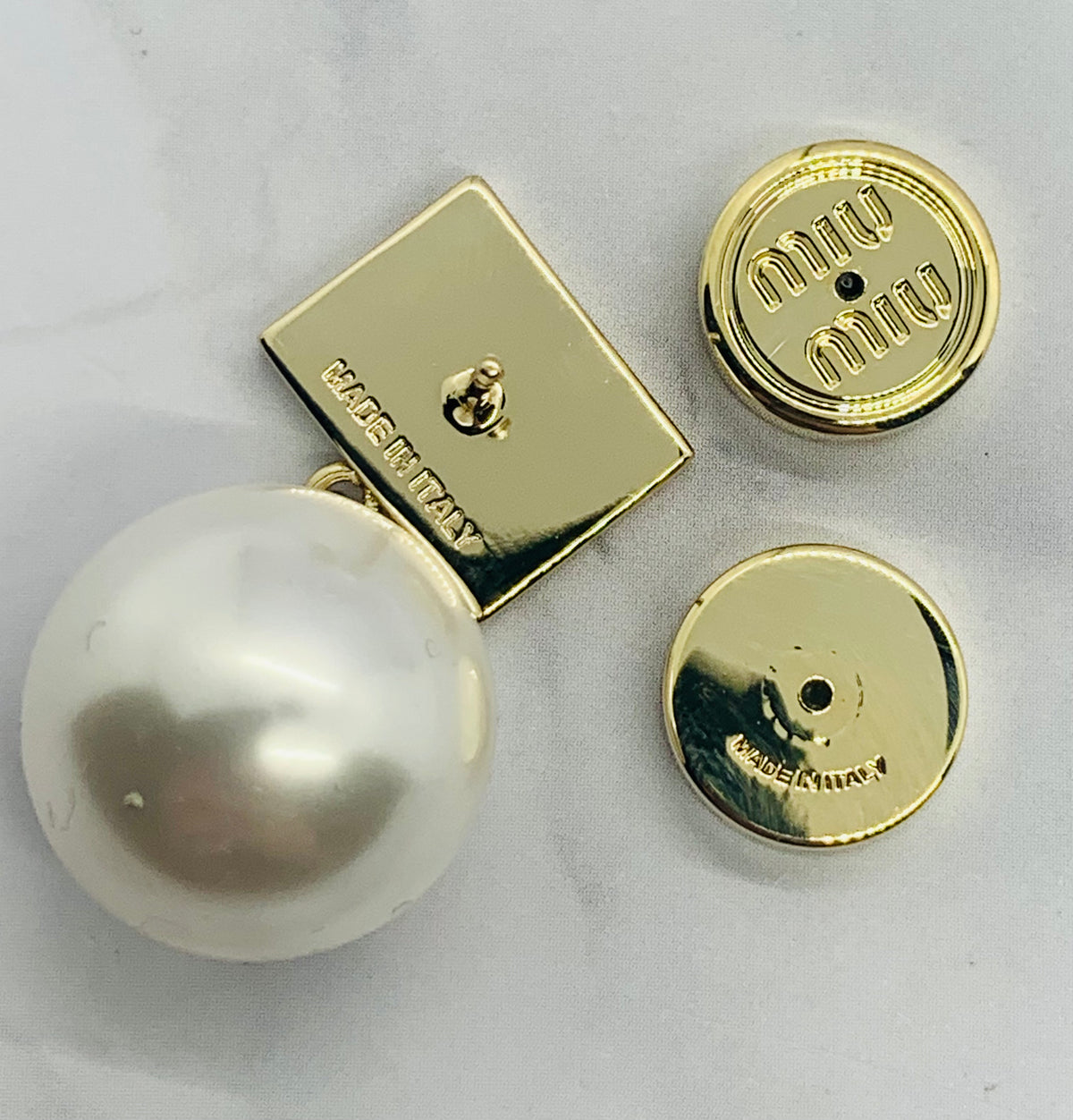 MIU MIU Pearl Pendant Earrings - Pre owned