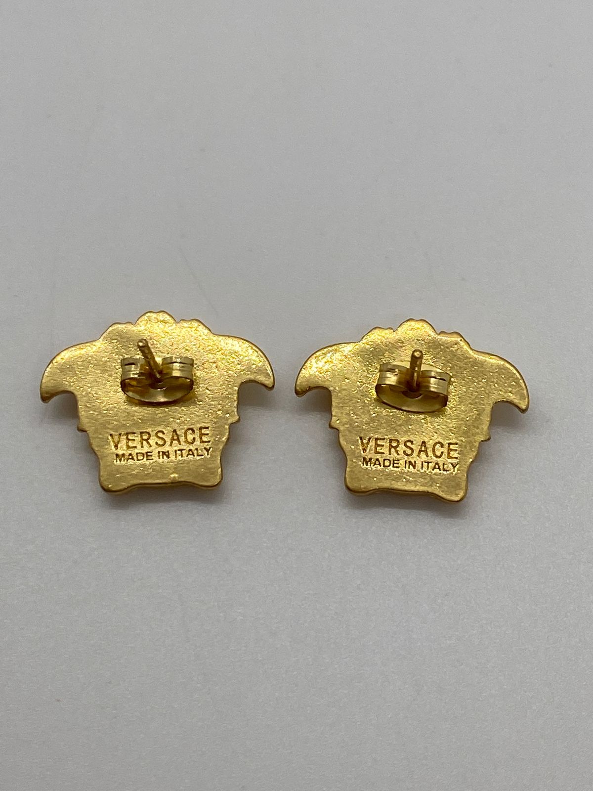 VERSACE Vintage Gold Tone Medusa Earrings - Pre owned