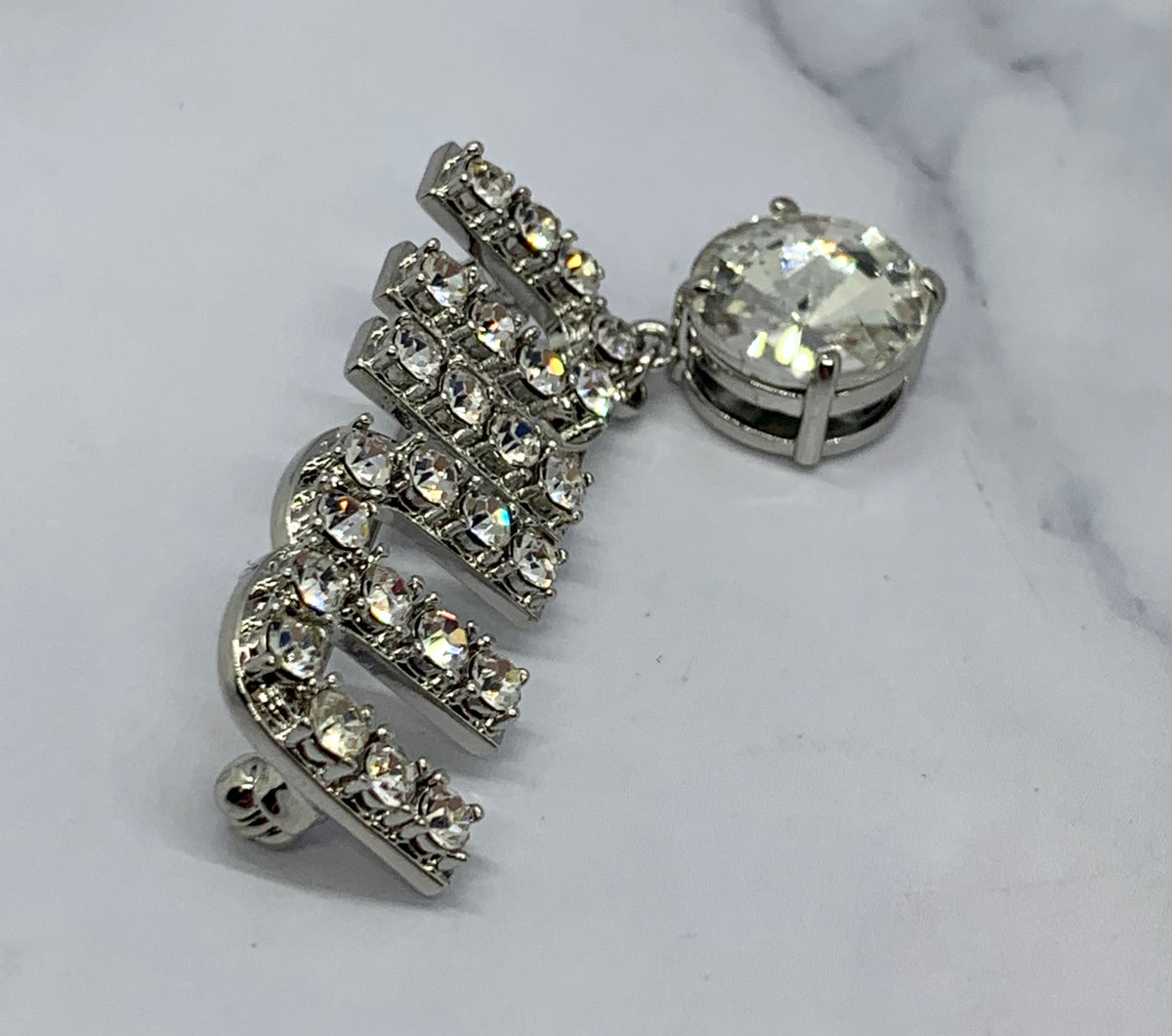 MIU MIU Rhinestone Brooch Pin - Pre owned