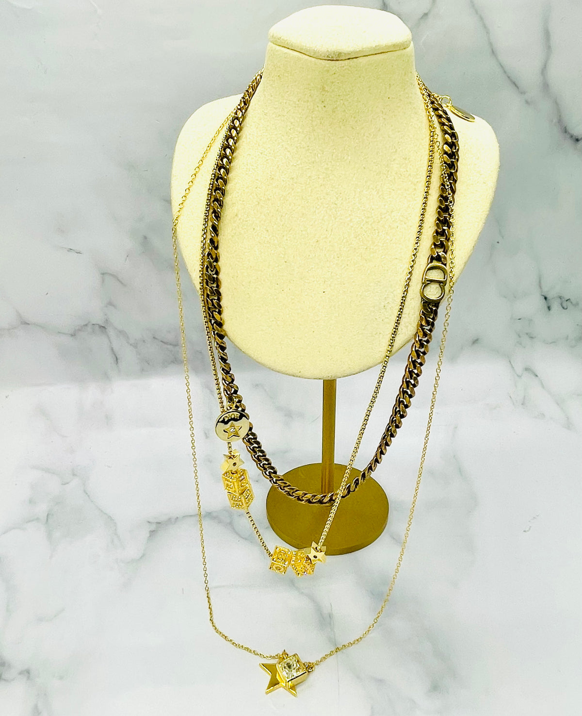 CHRISTIAN DIOR Layered Statement Necklace - Pre owned