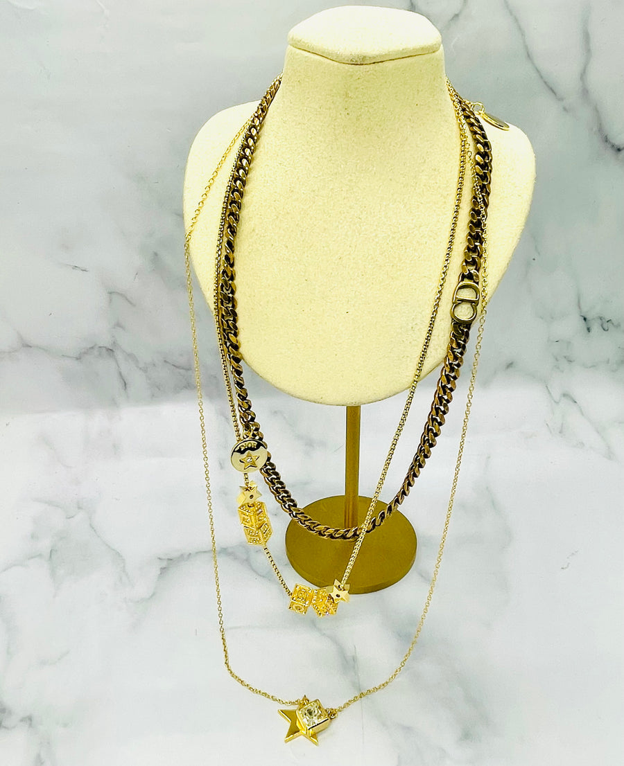 CHRISTIAN DIOR Layered Statement Necklace - Pre owned