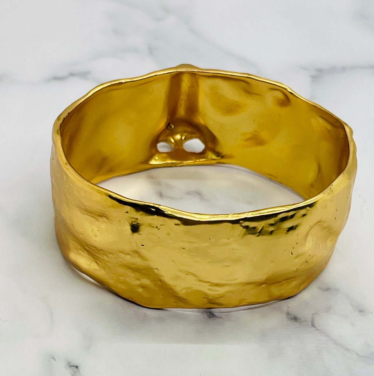 SCHIAPARELLI Sculpted Nose Statement Cuff Bracelet - Pre owned
