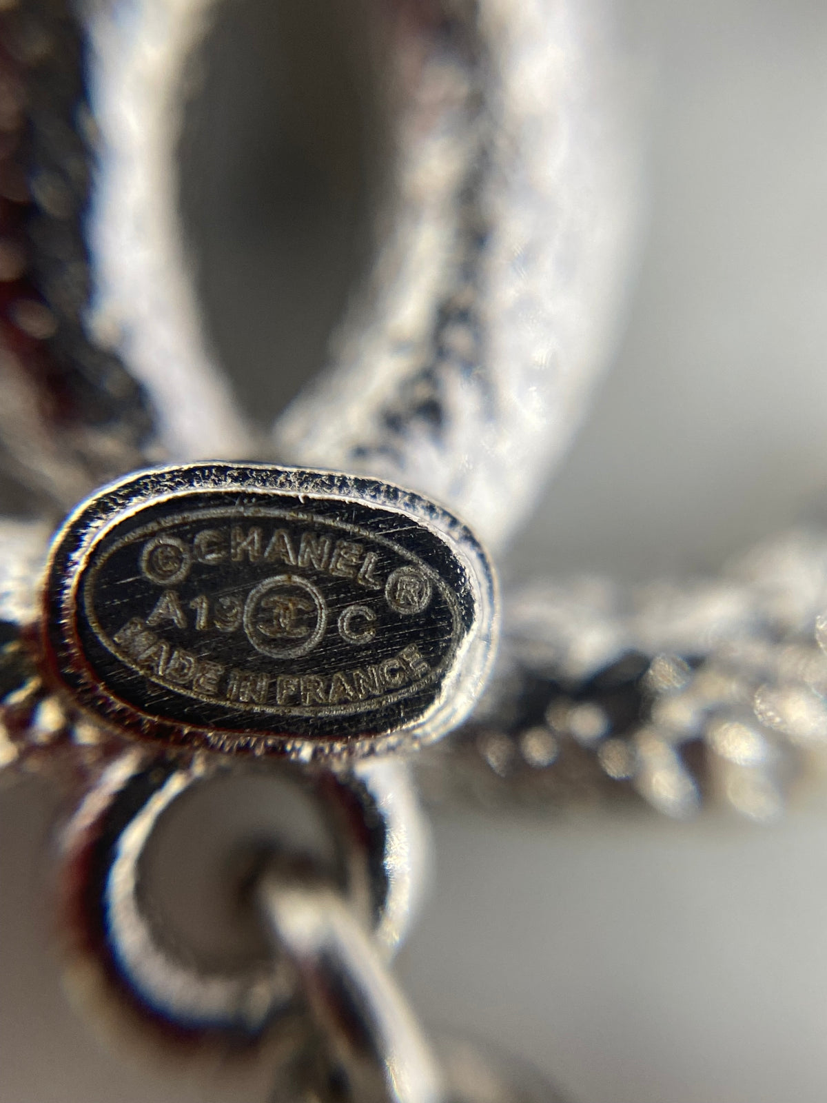 CHANEL CC 2019 Rhinestone Pendant Earrings - USED
