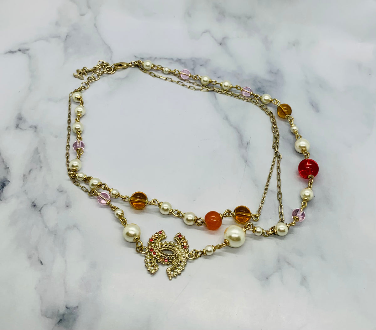CHANEL CC 2019 Long Layered Necklace - Pre owned