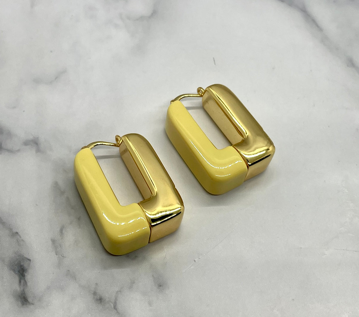 MIU MIU Cream Gold Tone Earrings - Pre owned