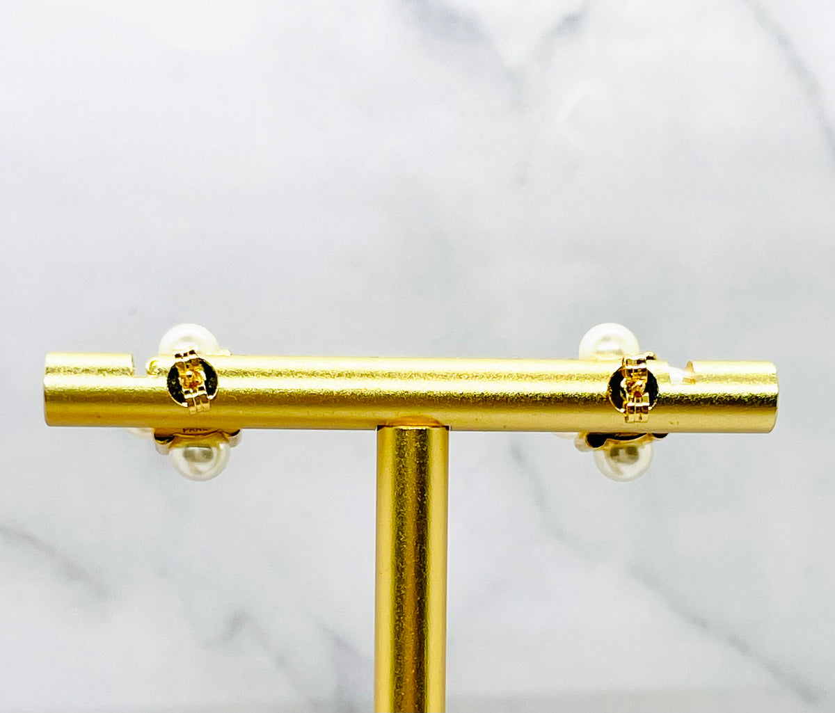CELINE Monogram Pearl Earrings - Pre owned