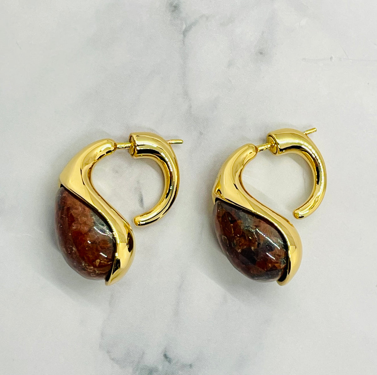 BOTTEGA VENETA Drop Stone Earrings - Pre owned