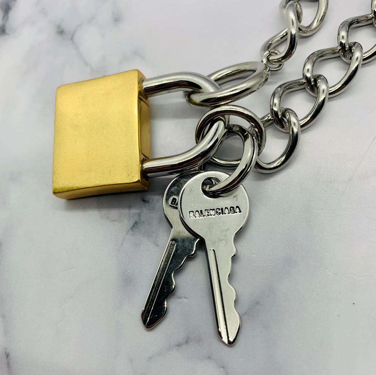 BALENCIAGA BB Lock Chain Necklace - Pre owned