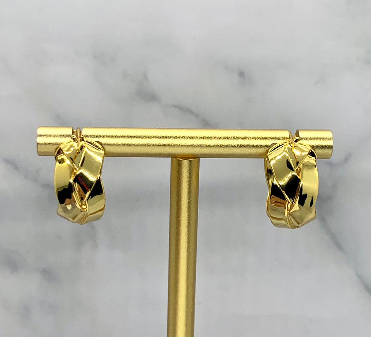 LOEWE Braided Hoop Earrings - Pre owned