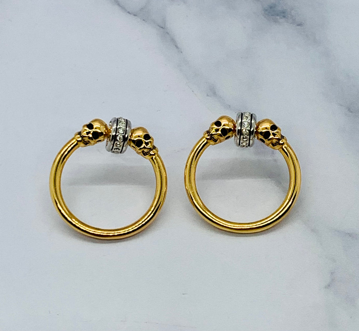 ALEXANDER MCQUEEN Skull Hoop Earrings - Pre owned