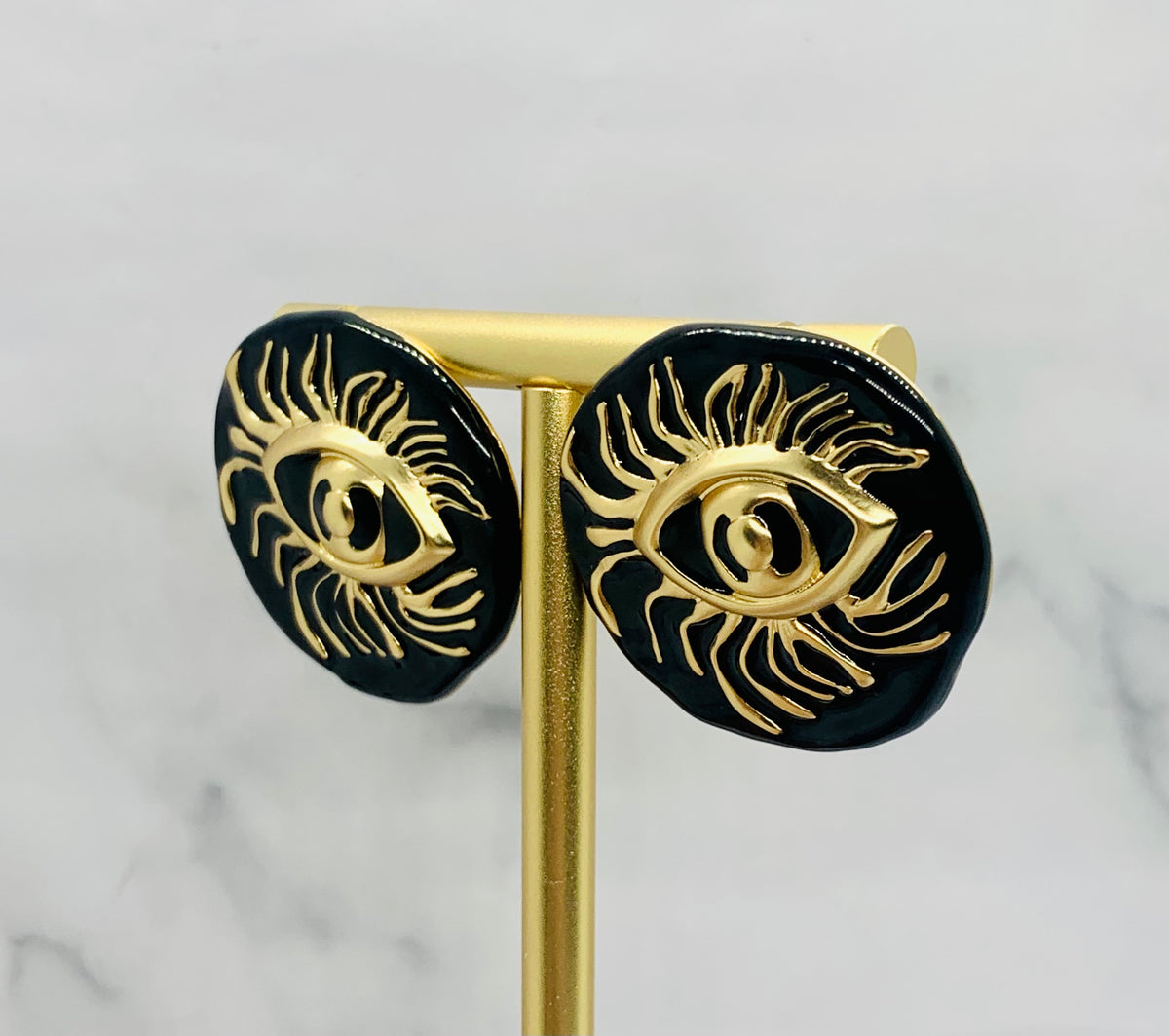 SCHIAPARELLI Spider Eye Statement Earrings - Pre owned