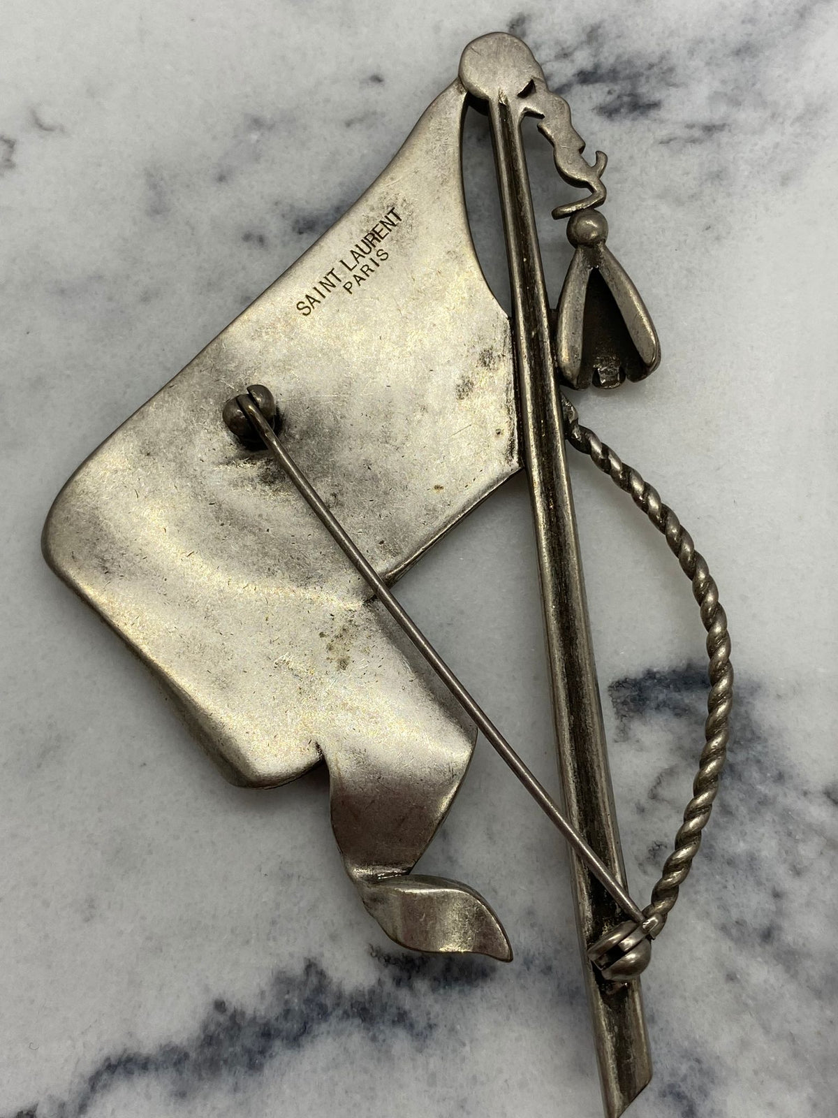 YSL Yves Saint Laurent Flag Brooch Pin - Pre owned