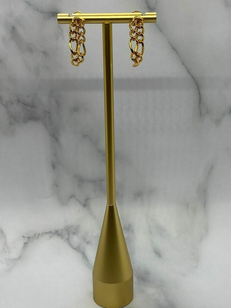 BOTTEGA VENETA Gold Tone Chain Convertible Earrings - Pre owned