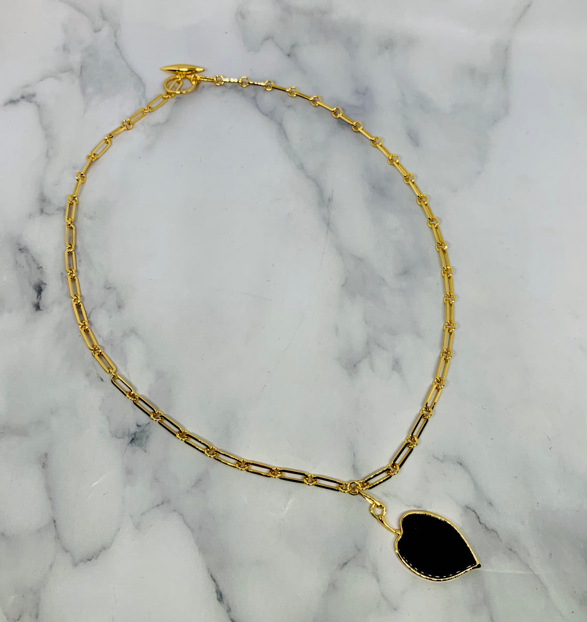 LOEWE Black Leaf Pendant Necklace - Pre owned
