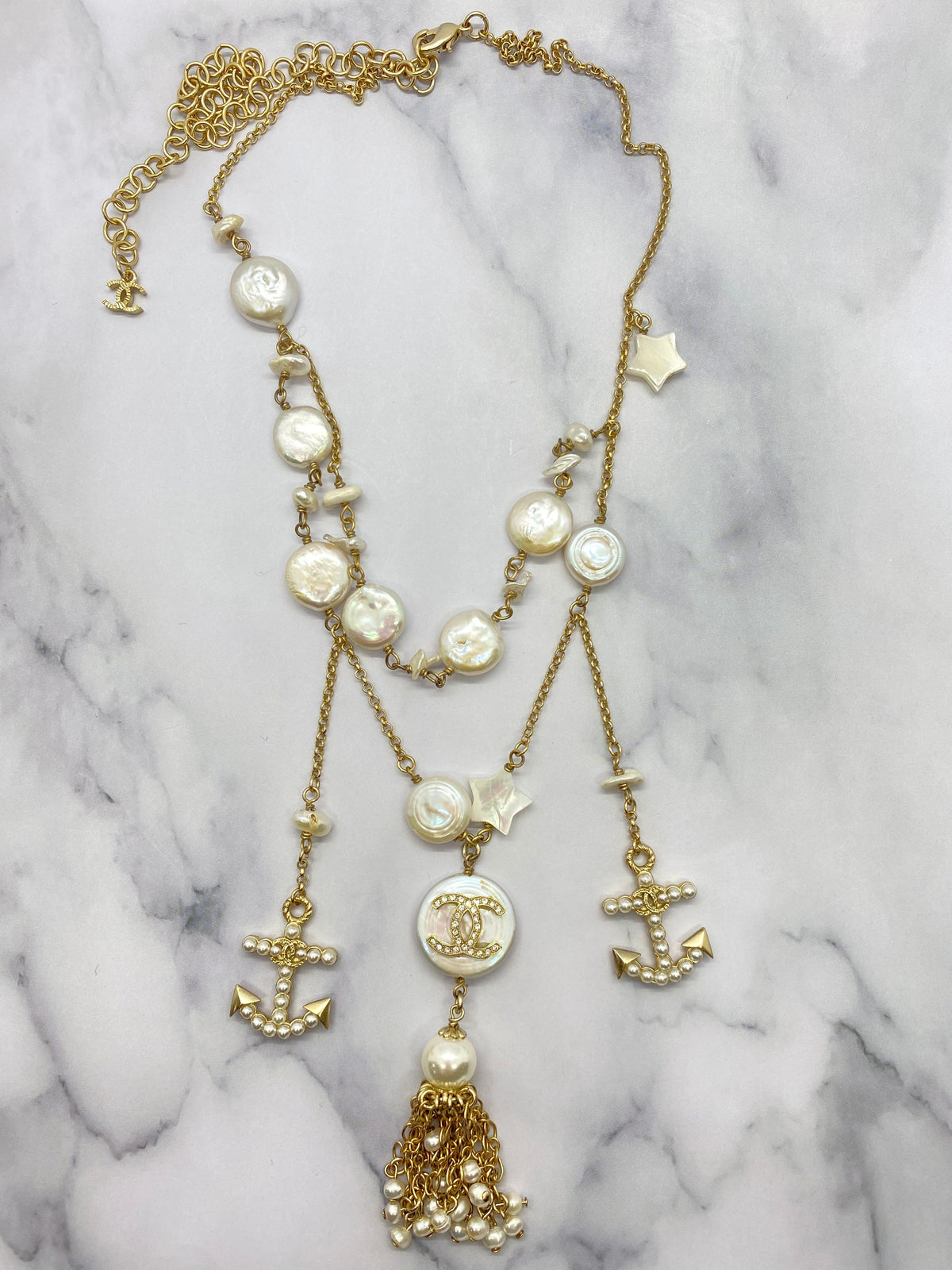 CHANEL CC Cruise Pearl Statement Necklace - Pre owned