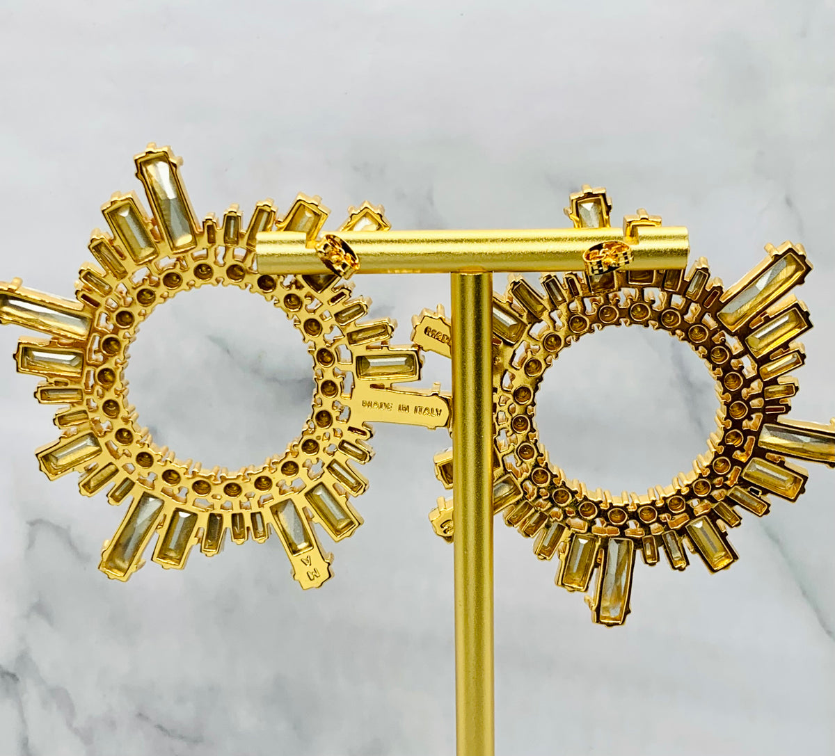 Amina Muaddi Rhinestone Earrings - Pre owned