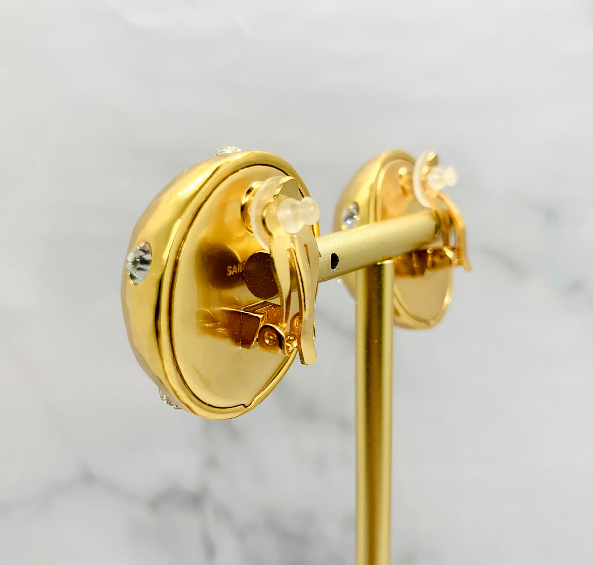 YSL YVES SAINT LAURENT Dome Clip On Earrings - Pre owned