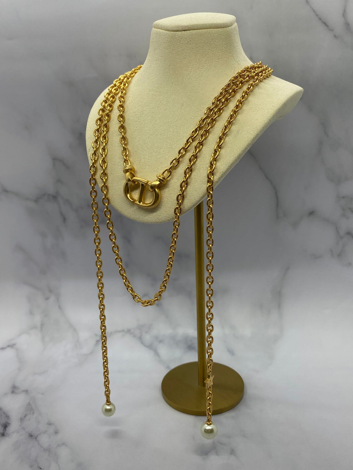 CHRISTIAN DIOR CD Layered Statement Necklace - Pre owned