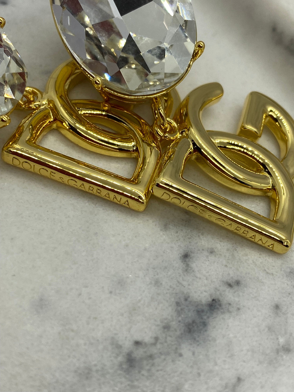 DOLCE & GABBANA D&G Rhinestone Earrings - Pre owned