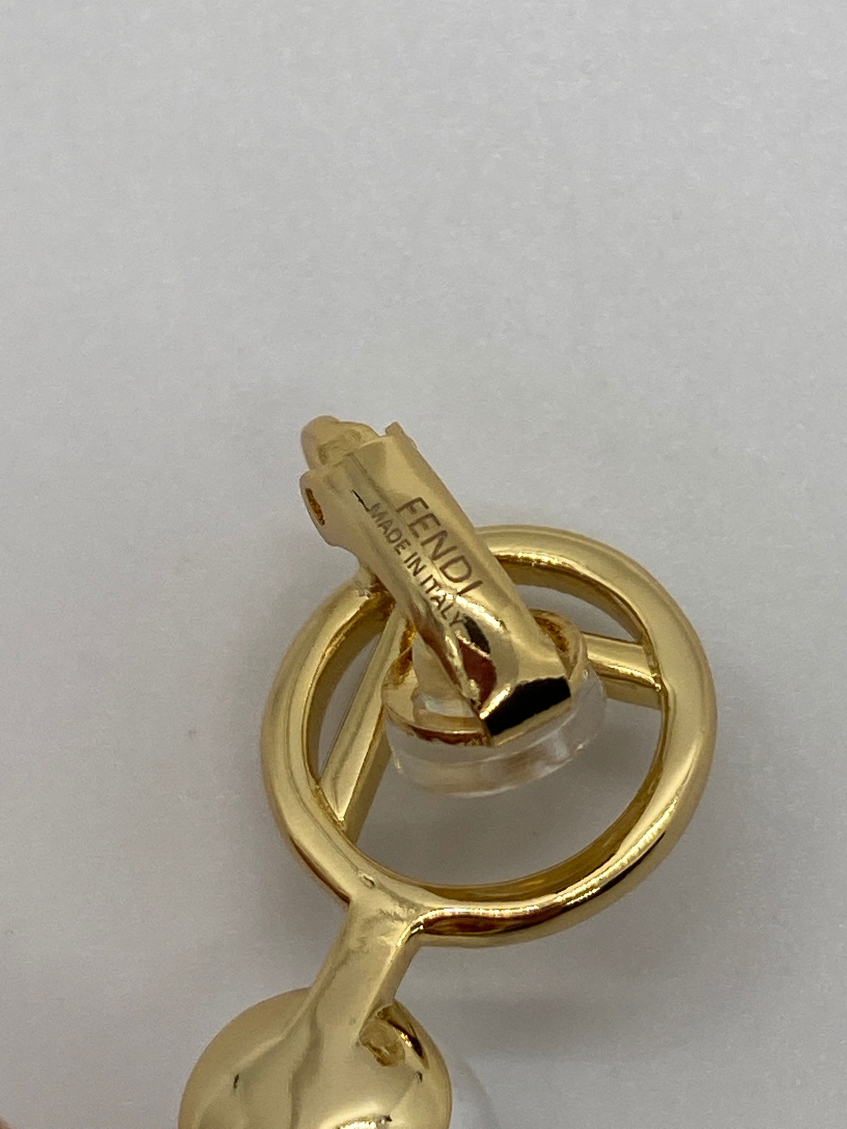 FENDI F Pearl Trim Single Climber Earring - Pre owned