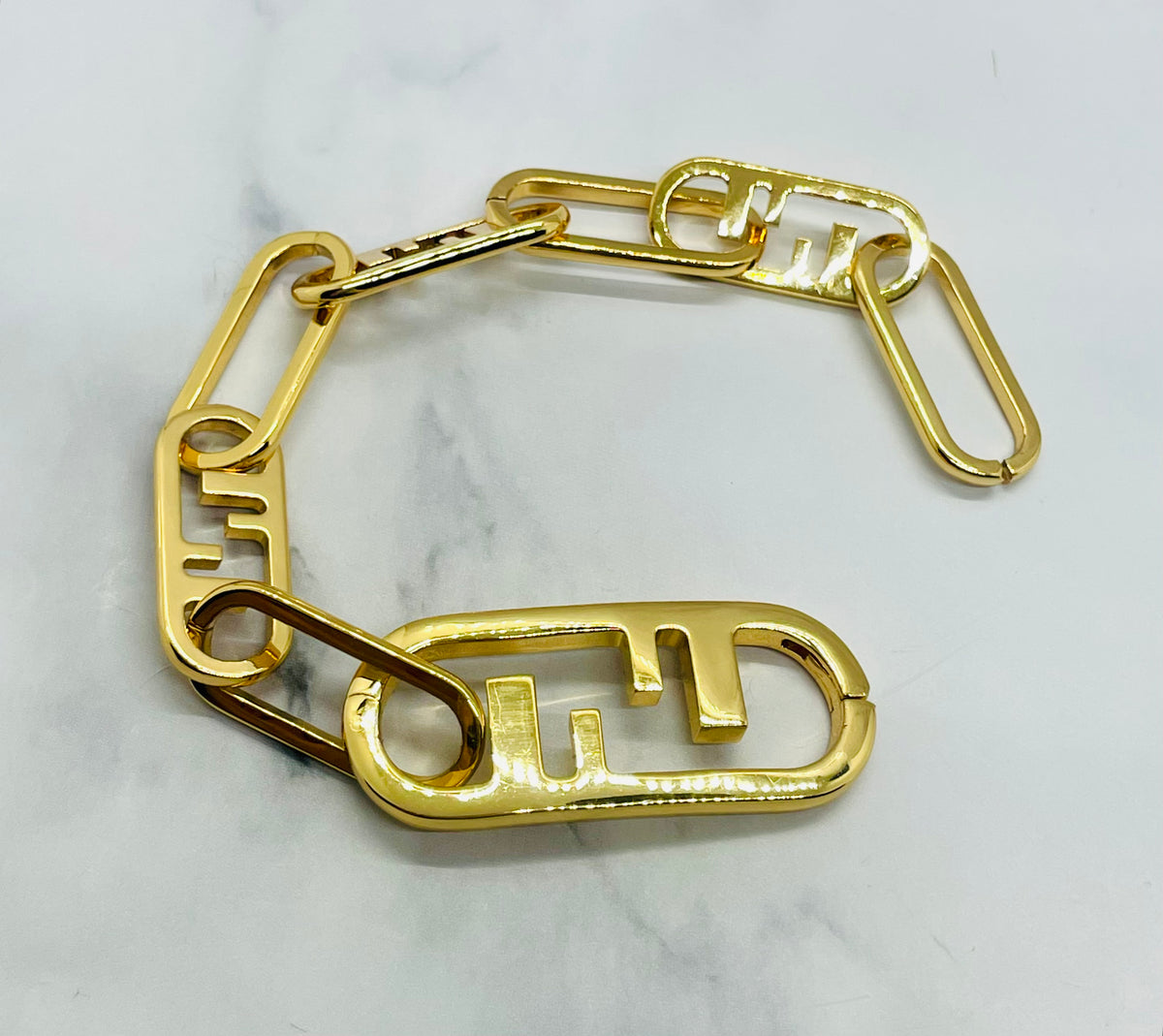 FENDI FF Linked Monogram Bracelet - Pre owned
