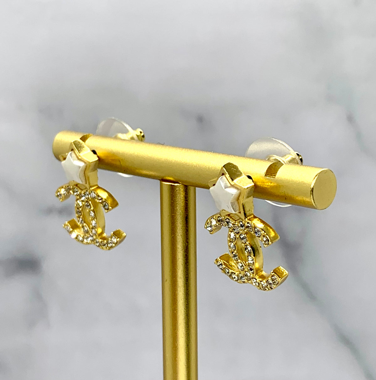 CHANEL CC Star Earrings - USED