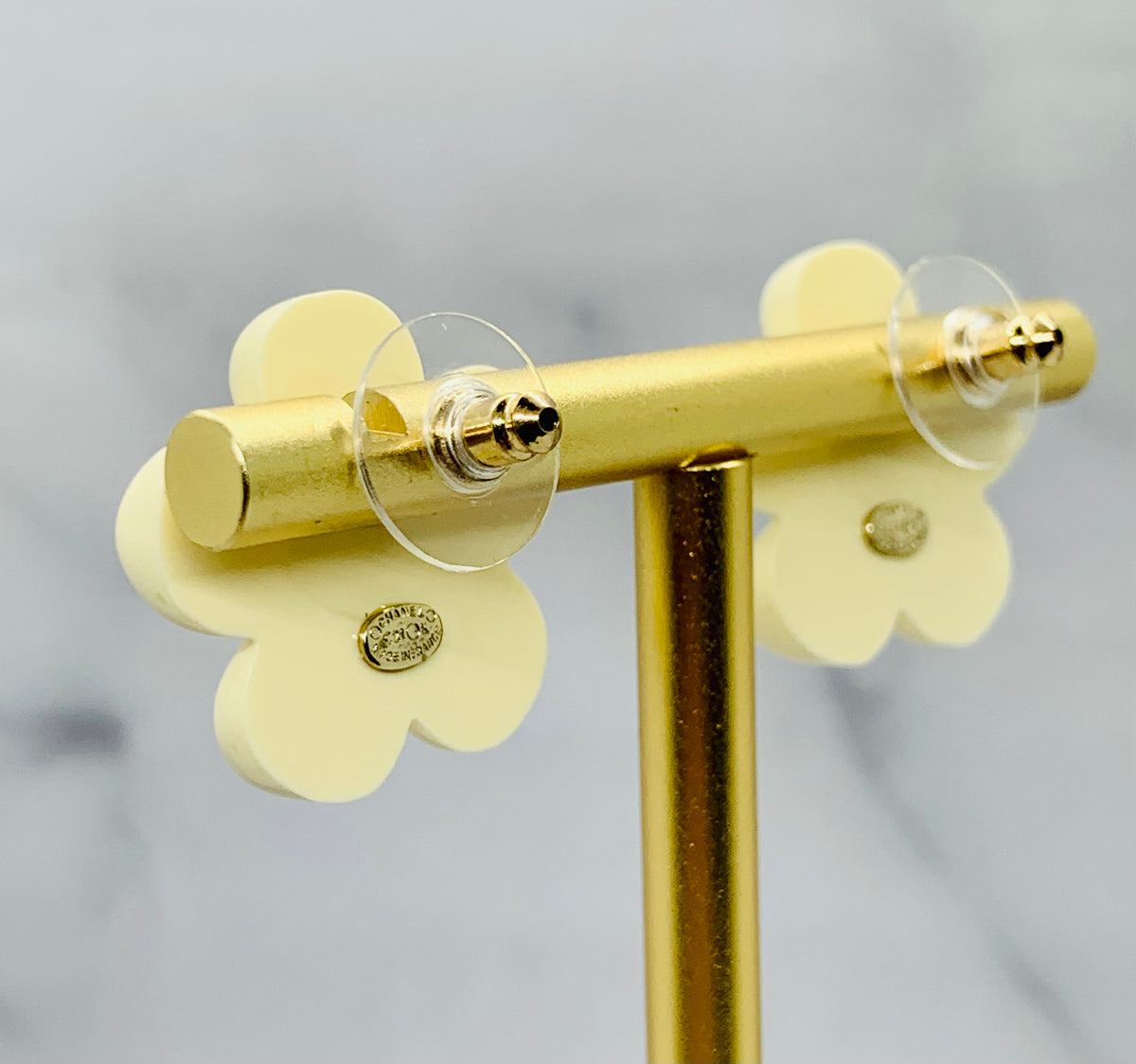 CHANEL CC Plastic Camelia Earrings - Pre owned