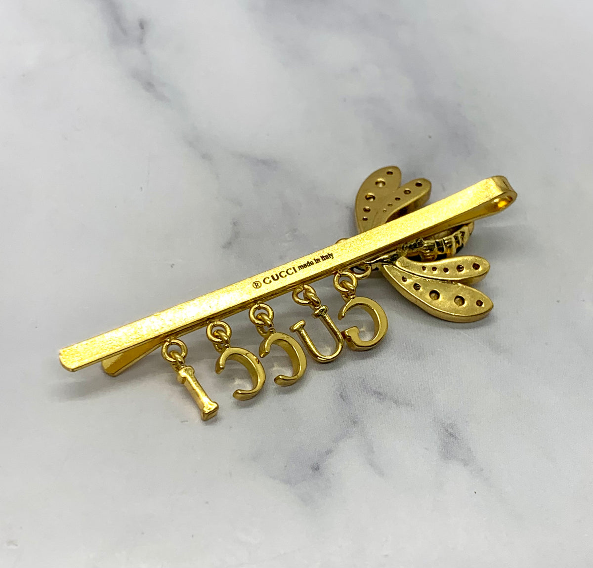 GUCCI Bee Rhinestone Hair Clip - Pre owned