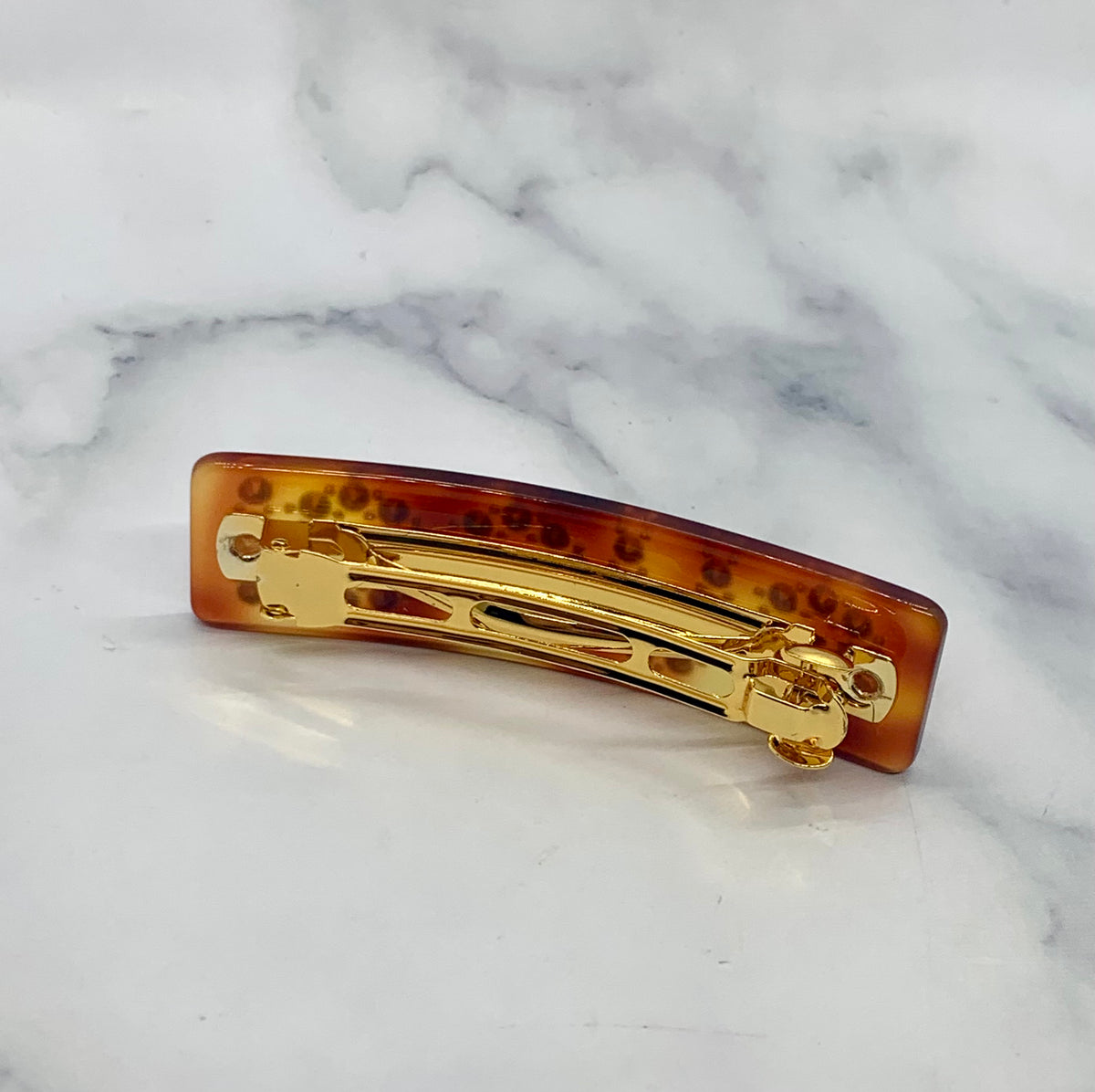 GUCCI Tortoise Rhinestone Barrette Hair Clip - Pre owned