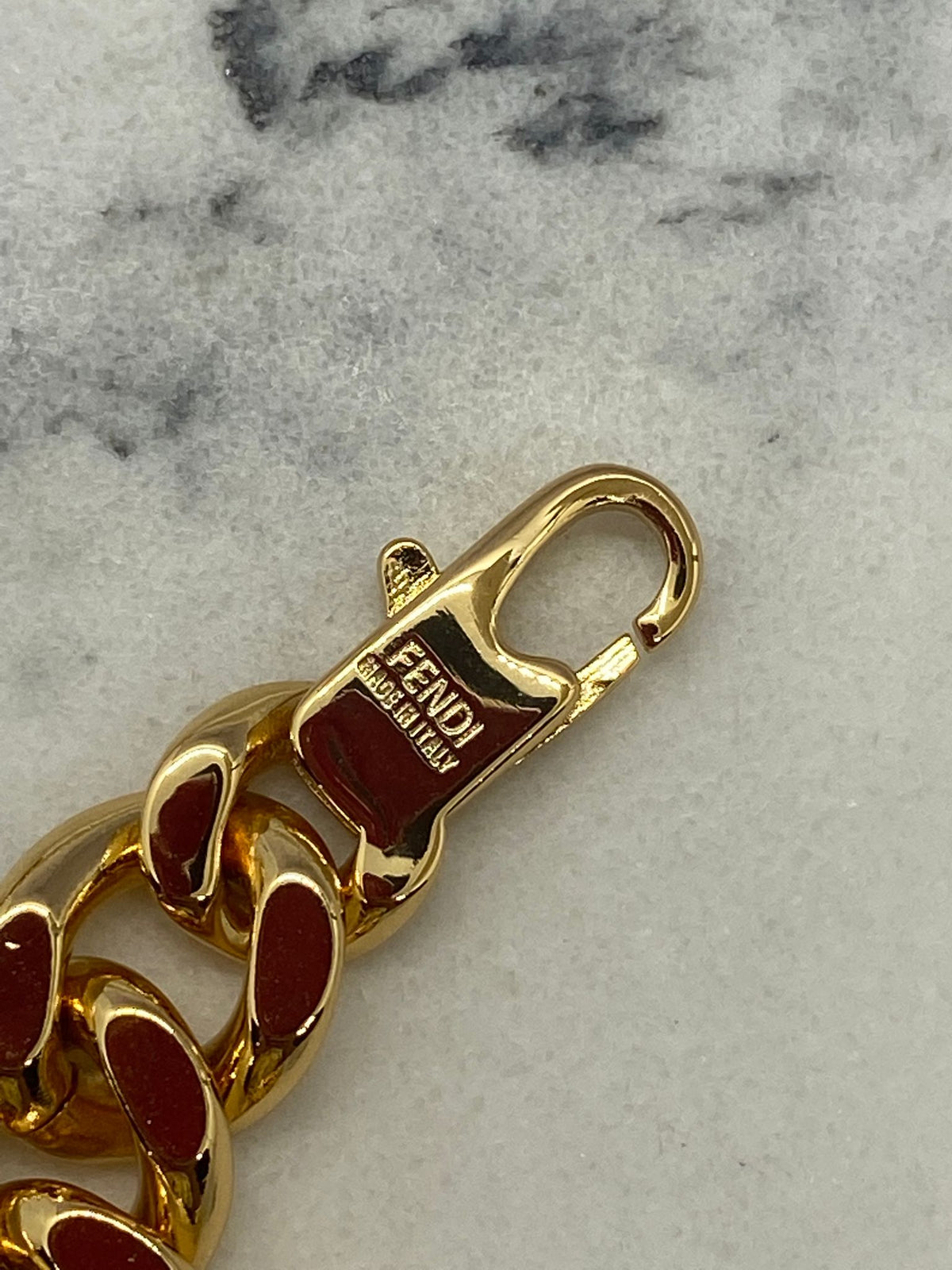 FENDI FF Gold Tone Chain Bracelet - Pre owned