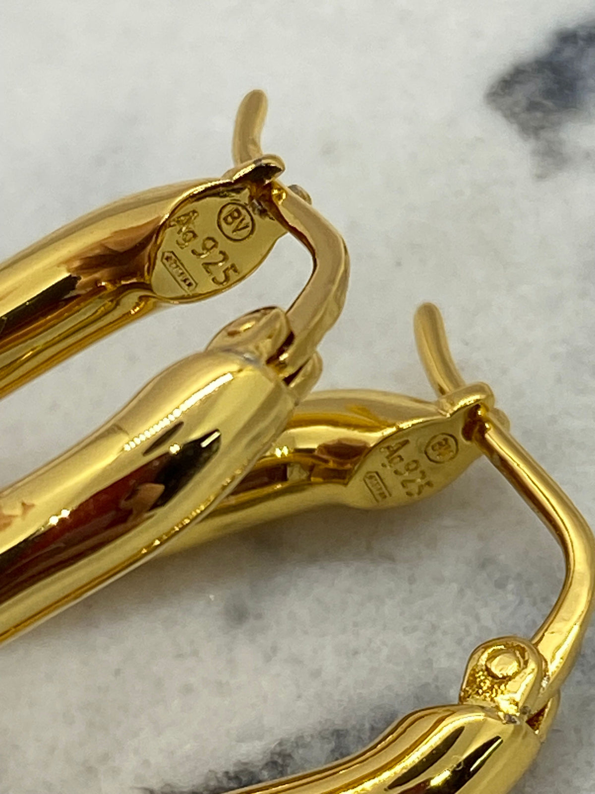 BOTTEGA VENETA Gold Hoop Earrings - Pre owned