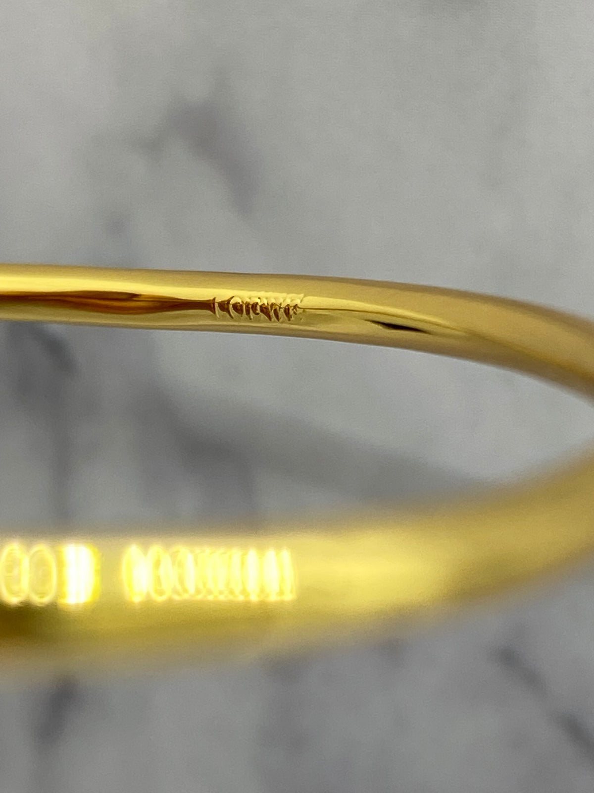 LOEWE Gold Tone Monogram Bracelet - Pre owned