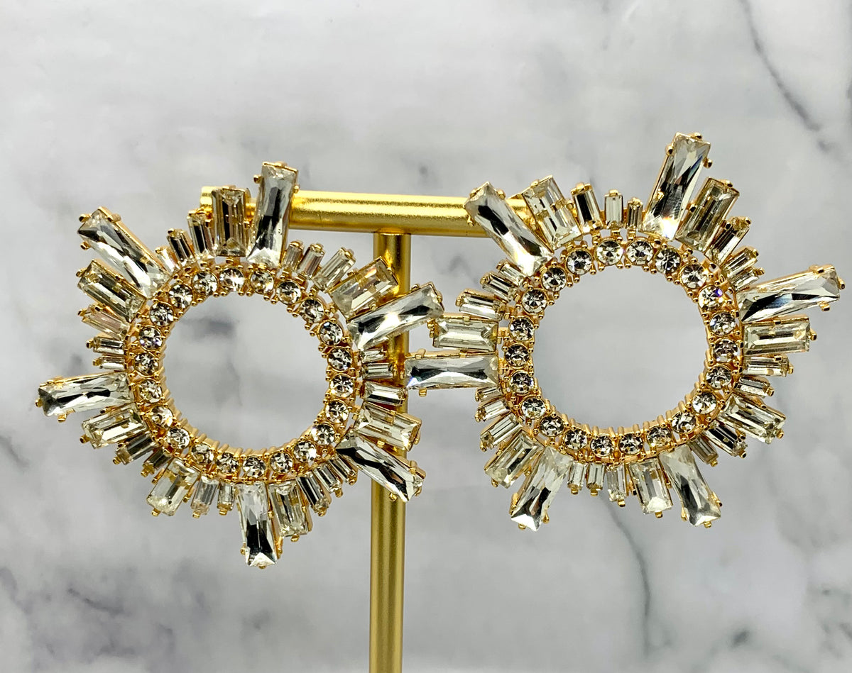 Amina Muaddi Rhinestone Earrings - Pre owned