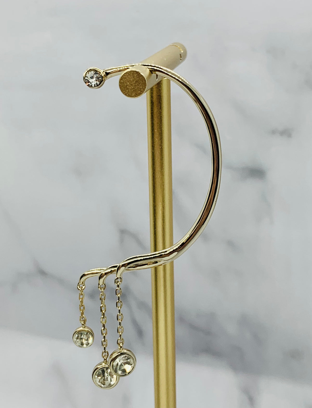 CHRISTIAN DIOR Single Ear Cuff w Rhinestones - Pre owned