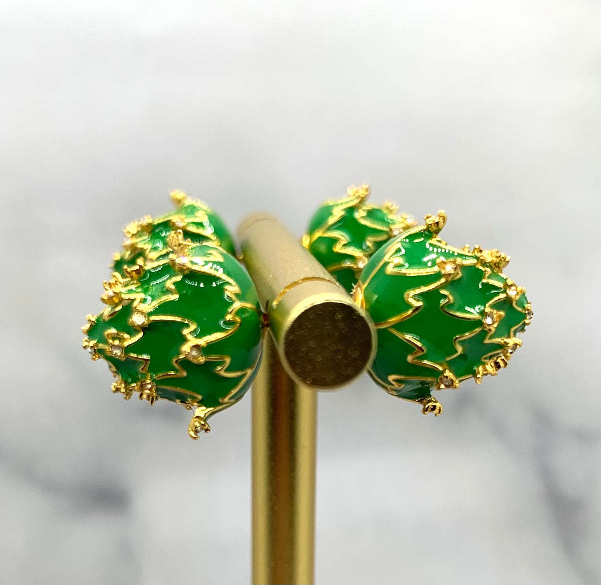BOTTEGA VENETA Green Coral Reef Earrings - Pre owned