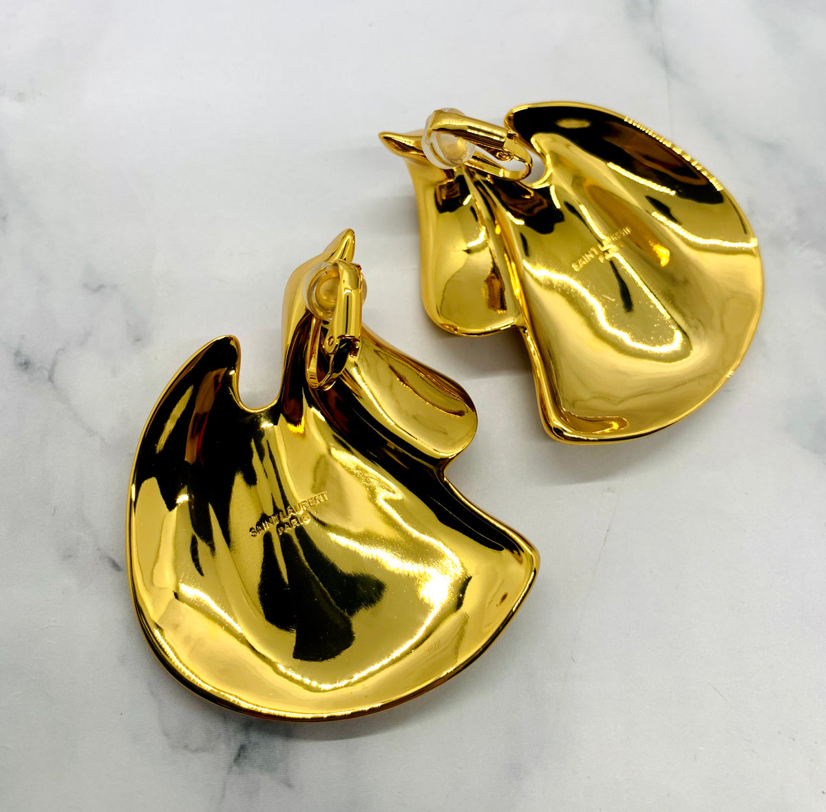 YSL YVES SAINT LAURENT Clip On Statement Earrings - Preowned