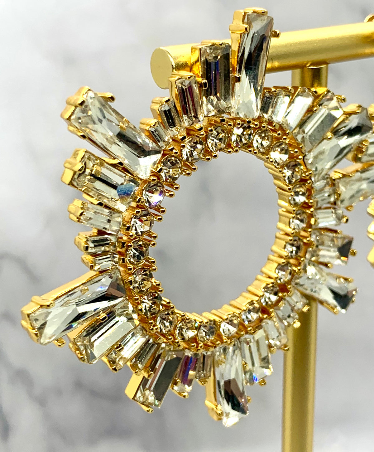 Amina Muaddi Rhinestone Earrings - Pre owned