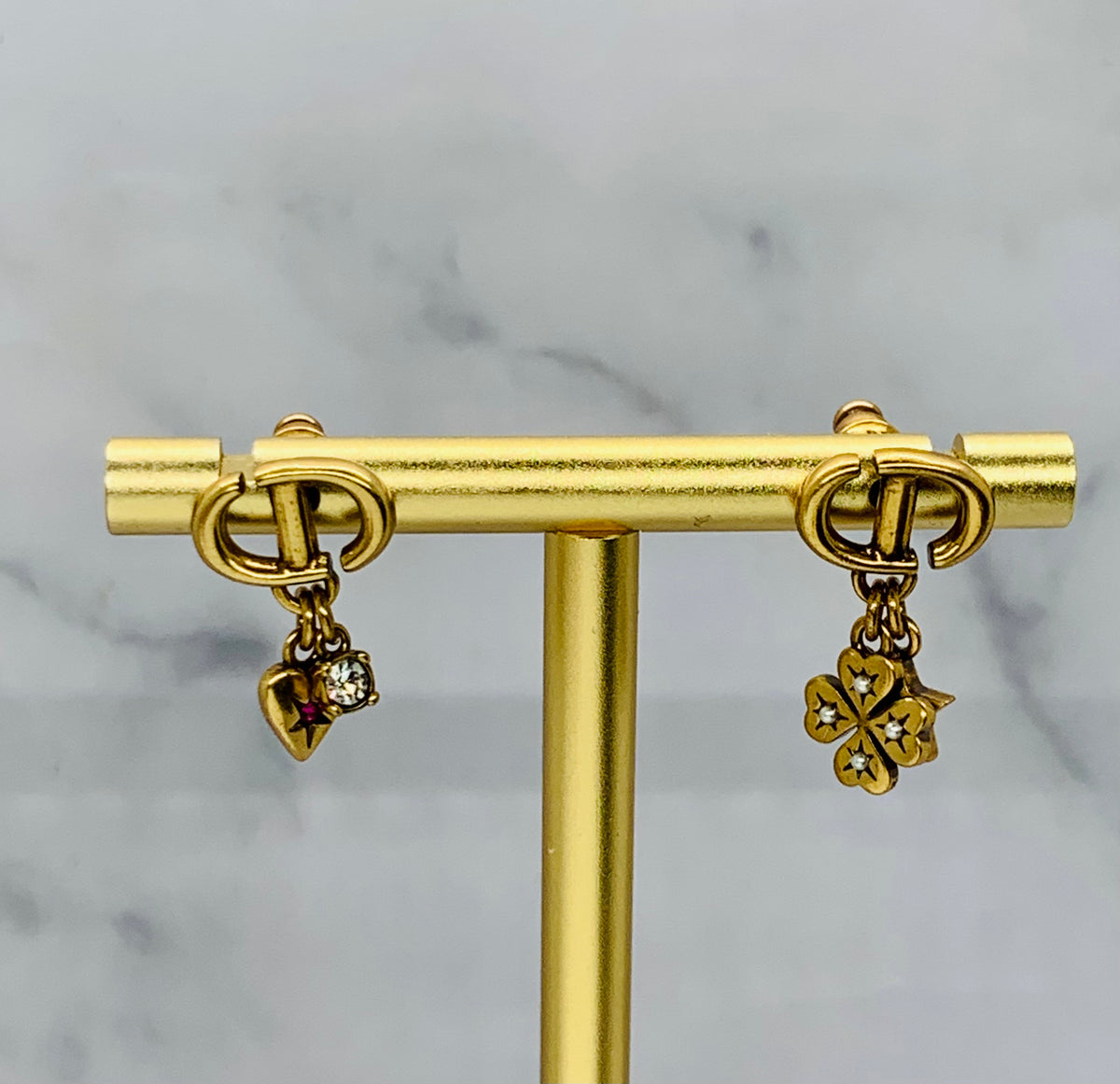 CHRISTIAN DIOR CD Charms Earrings - Pre owned