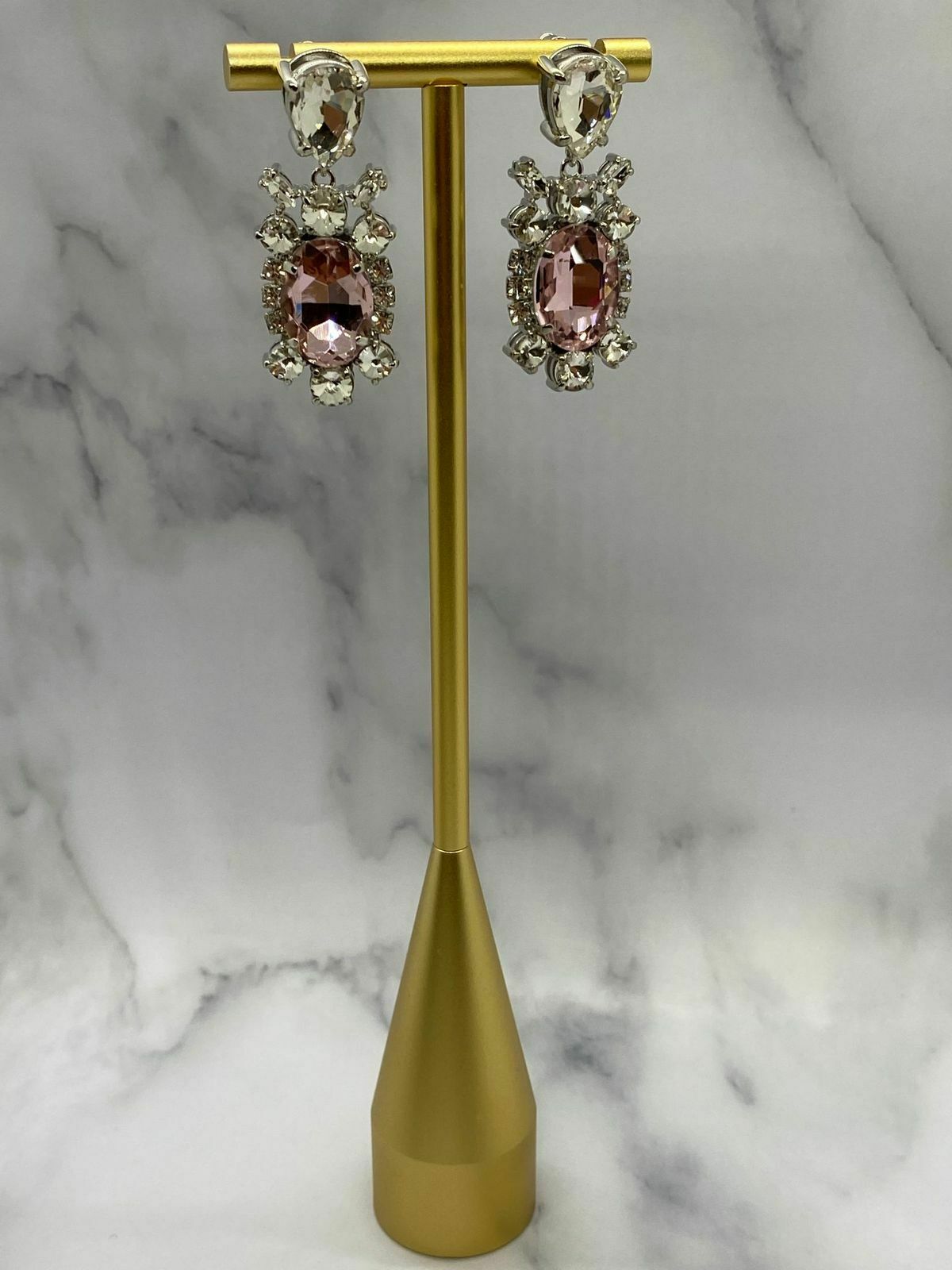 MIU MIU Crystal Chandelier Baroque Earrings - Pre owned