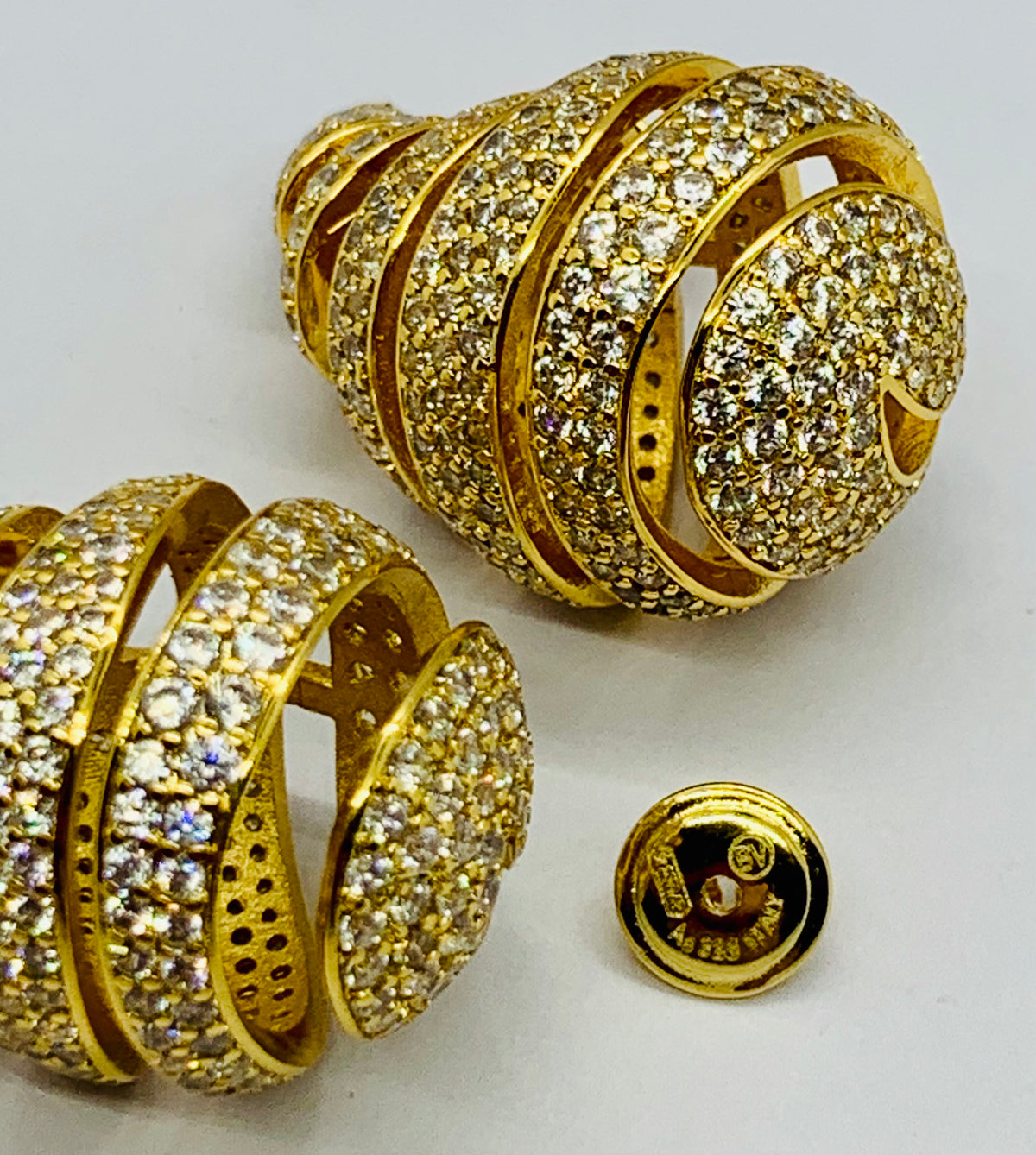 BOTTEGA VENETA Drop Rhinestone Earrings - Pre owned