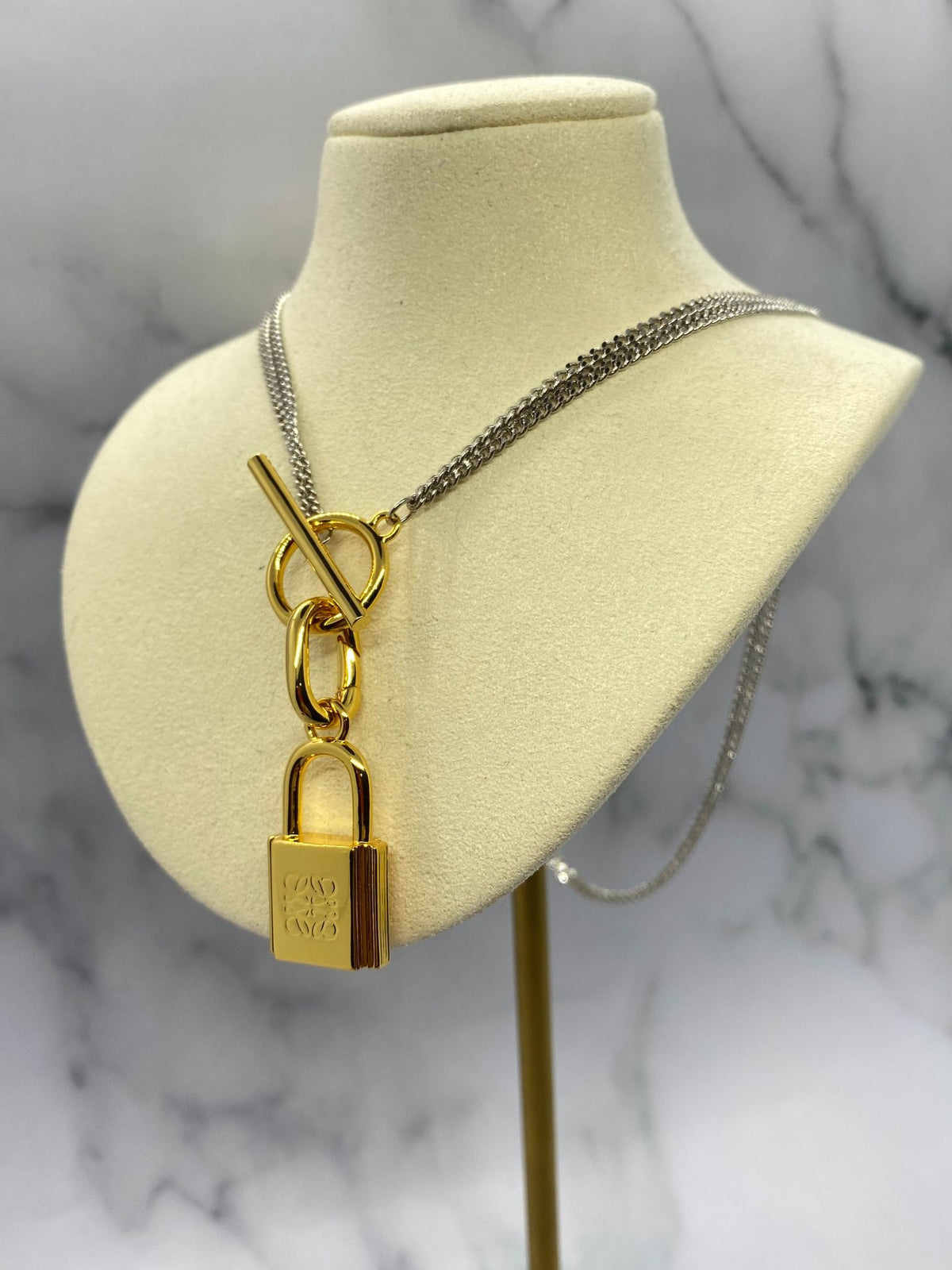 LOEWE Monogram Lock Necklace - USED