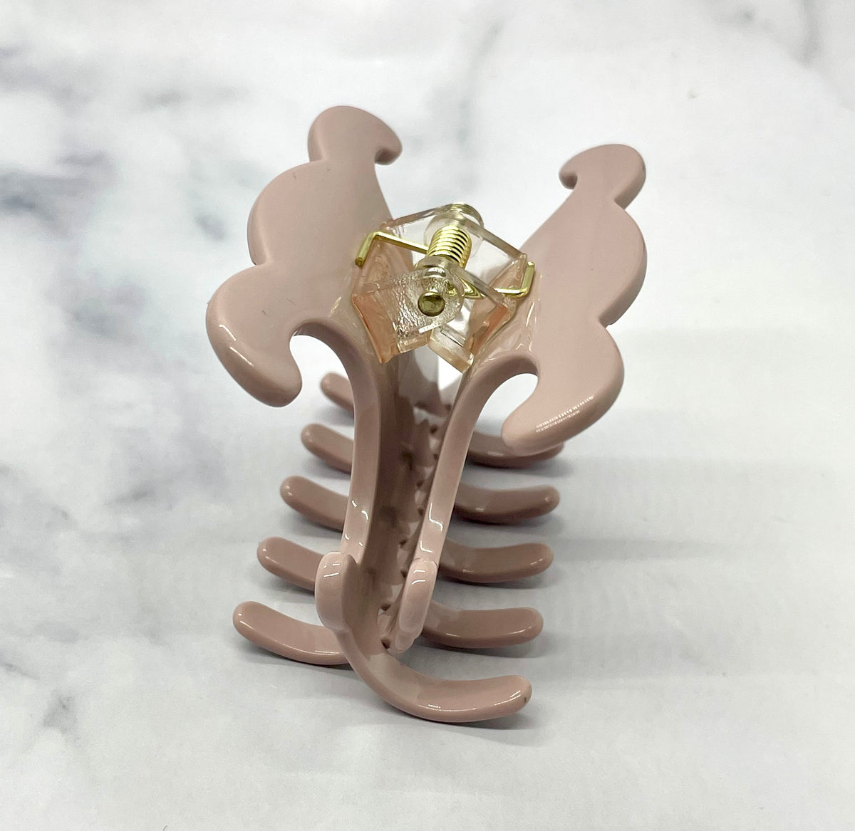 Auth CELINE Mauve Monogram Hair Clip - Pre owned