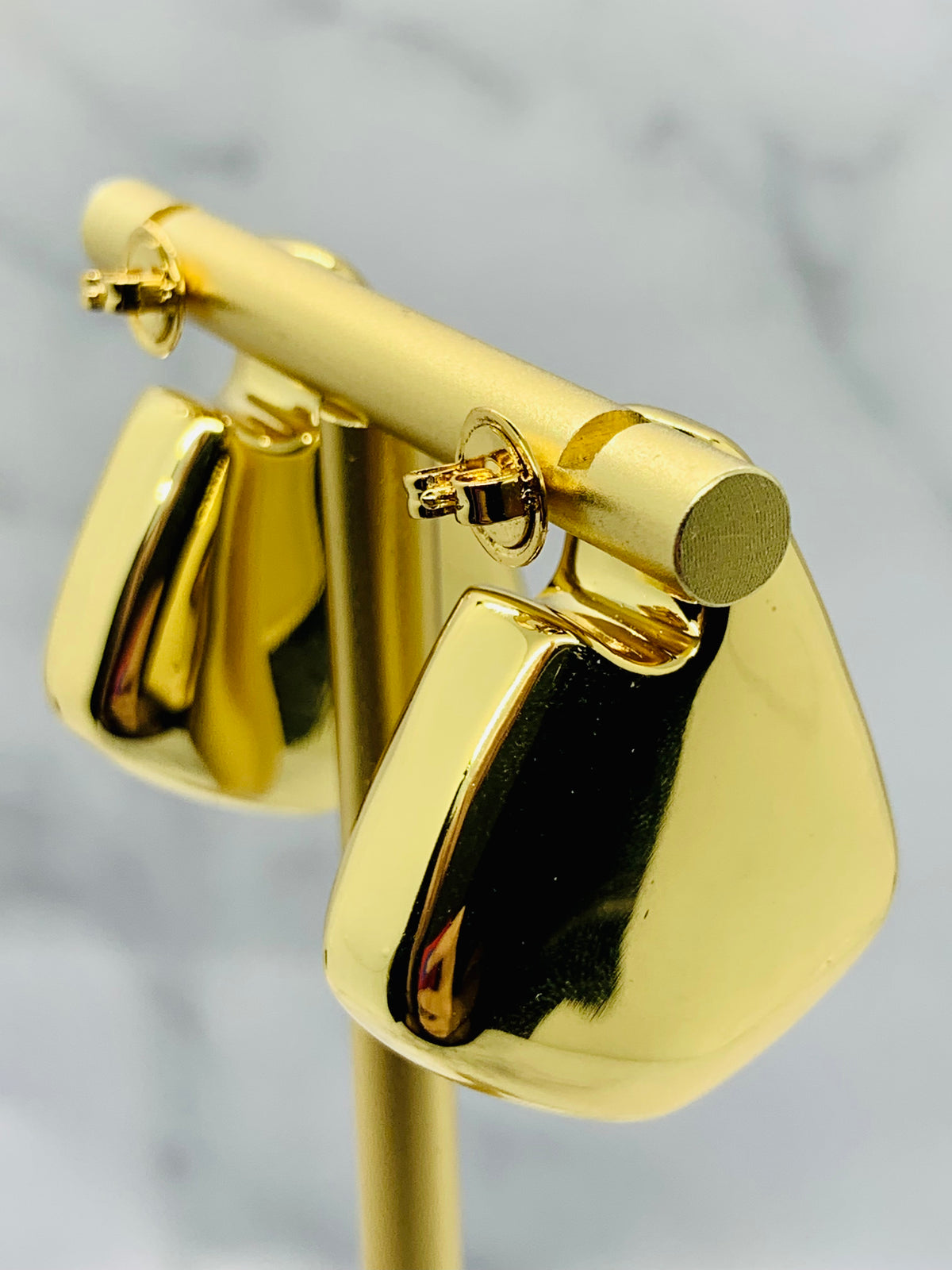 BOTTEGA VENETA Gold Tone Earrings - Pre owned