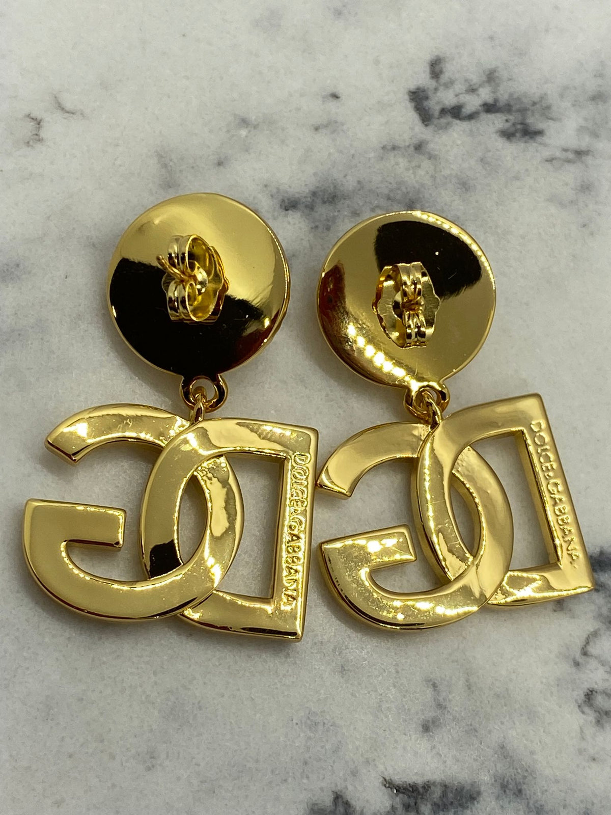 DOLCE & GABBANA Rhinestone Pendant Earrings - Pre owned