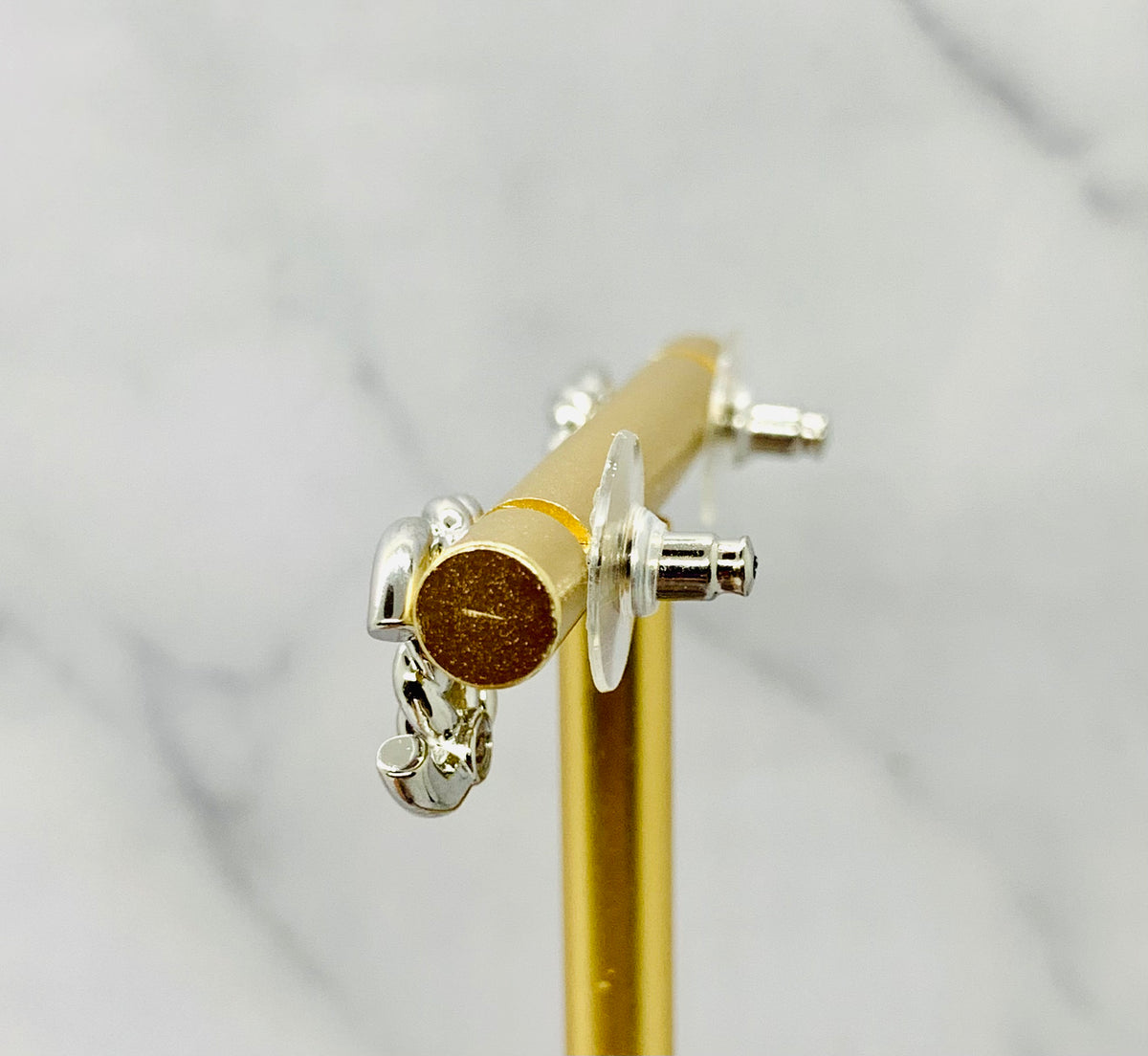 copy of CHANEL CC Gold Tone Twist Earrings - Pre owned