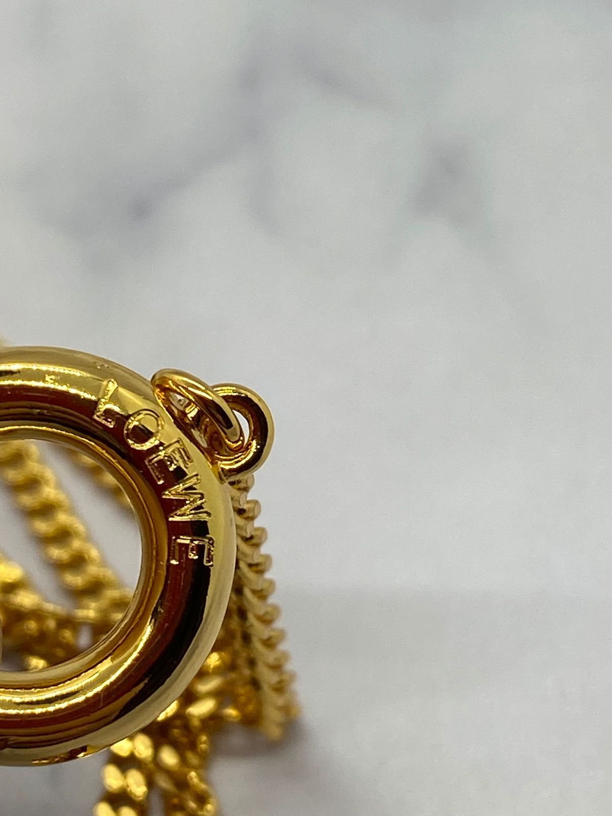 LOEWE Gold Tone Charm Chain Bracelet - USED