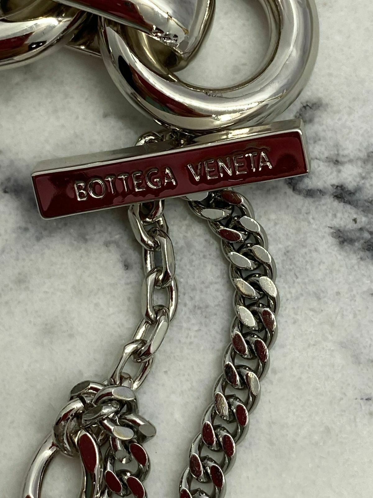 BOTTEGA VENETA Silver Tone Chain Bracelet - Pre owned